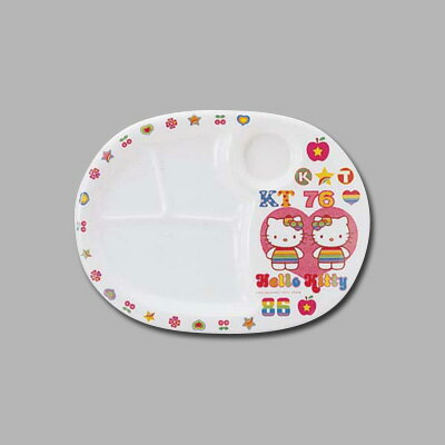 メラミンお子様食器 レインボーキティ ランチ皿（大） CM-31 320×245×H22mm