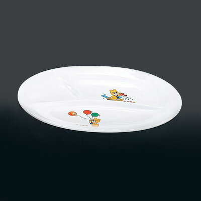 メラミンお子様食器 コロちゃん KF-12 小判ランチ皿（小） 250×185mm
