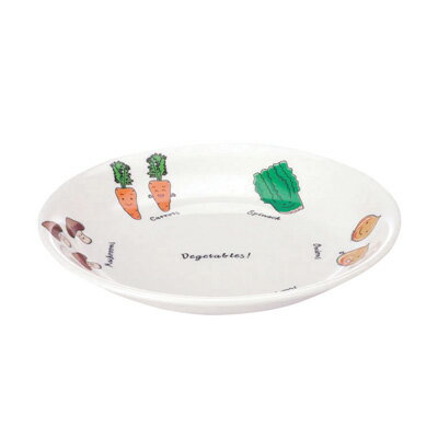 メラミンお子様食器 ベジタ村 54-VV 18cm皿 直径180×H27mm