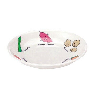 メラミンお子様食器 ベジタ村 53-VV 13cm皿 直径132×H22mm