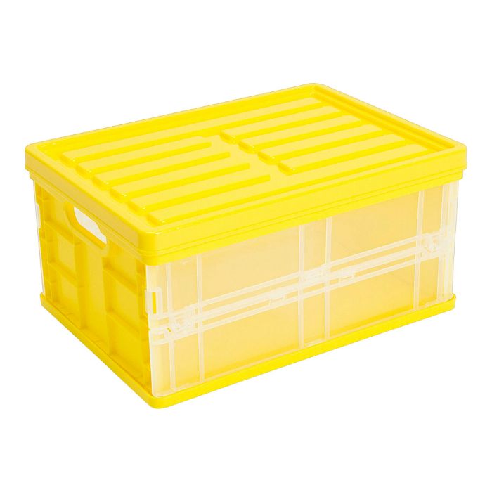 山佳化成 折り畳みコンテナ YK-S イエロー(ポリプロピレン)