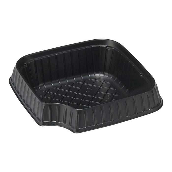 リスパック 正角丼(50入) 中皿 黒 RHDT826