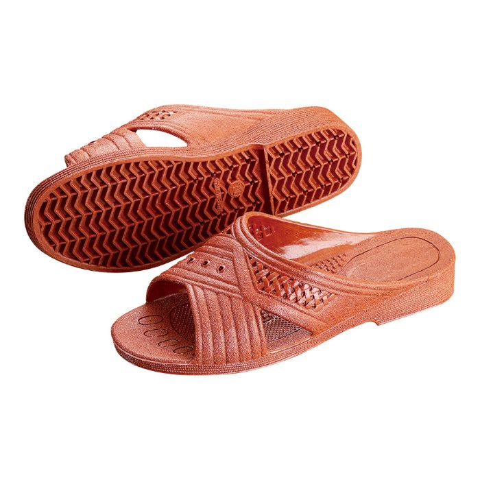 アスカ商事 紳士シャワーサンダル 前あき LL レンガ