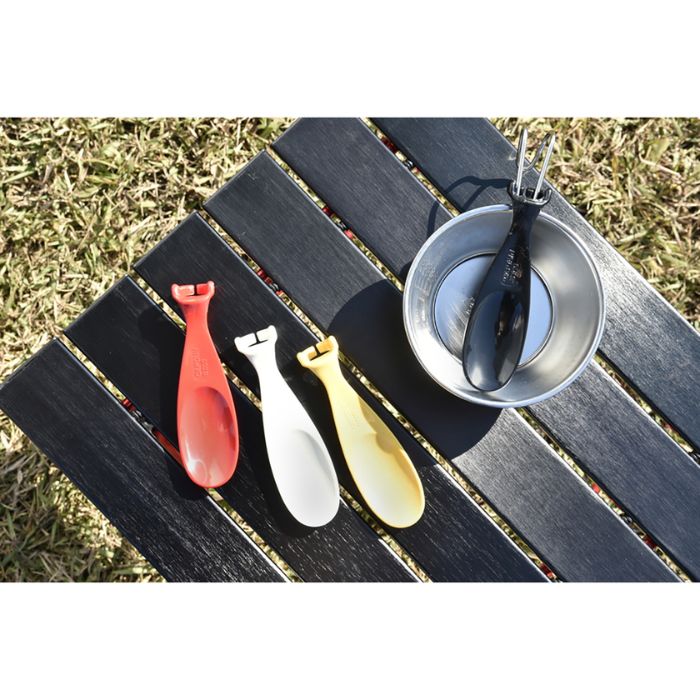 パール金属 シェラカップスプーン(オフホワイト)UH-3006 スプーン シェラカップ用スプーン カトラリー アウトドア 食器 樹脂製 樹脂 キャンプ ソロキャンプ