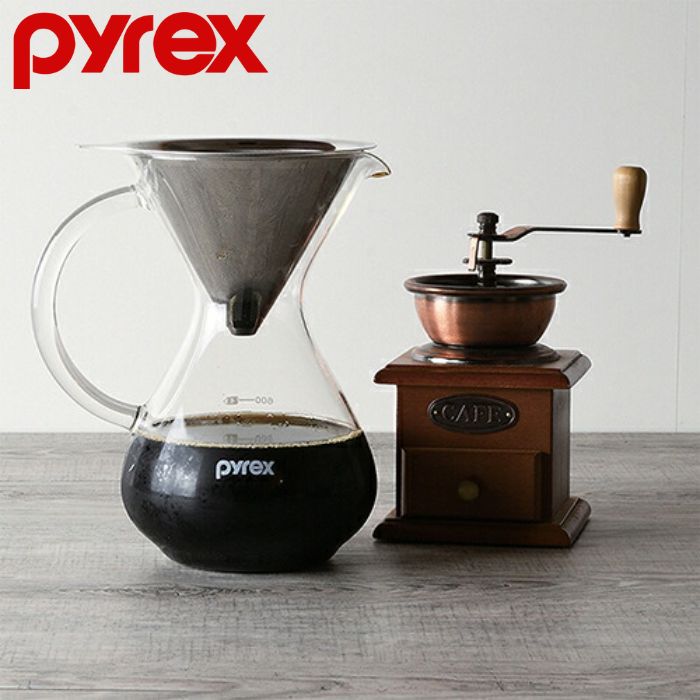 パール金属 PYREX コーヒーサーバー 600ml フィルター付き CP-8537 コーヒー ガラス 耐熱ガラス ペーパーフィルター不要 ドリッパー コーヒーメーカー
