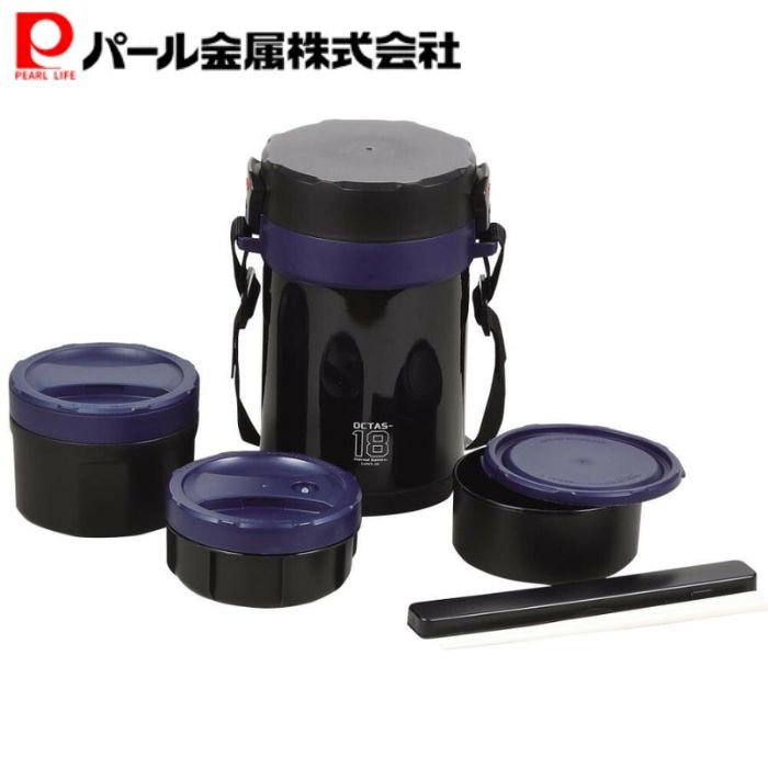 パール金属 オクタス ステンレスランチジャー 1800 ネイビー HB-3775 弁当箱 ランチボックス ランチジ..
