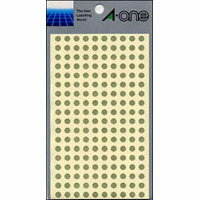 エーワン カラーラベル 5mm丸 金 07071