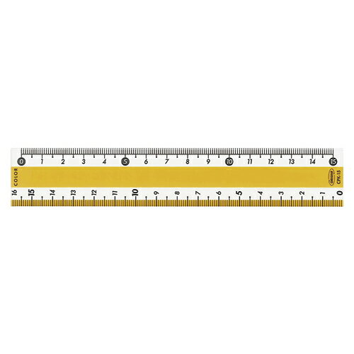 乐天商城 - 共栄プラスチック カラー直線定規 15cm イエロー CPK-15-Y 送料無料