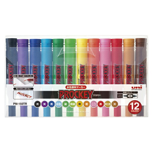 乐天商城 - 三菱鉛筆 ユニプロッキー太字角芯 12色セット PM150TR12CN