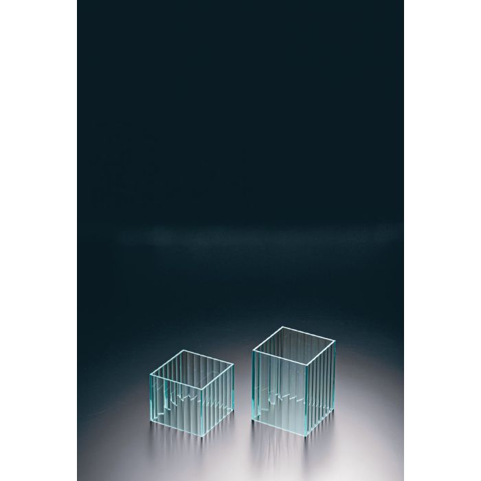 遠藤 アクリルラインストレートスクエアスタンド グリーン 120角 H100