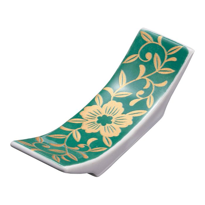 遠藤 グリーン反り型箸置 T03-328