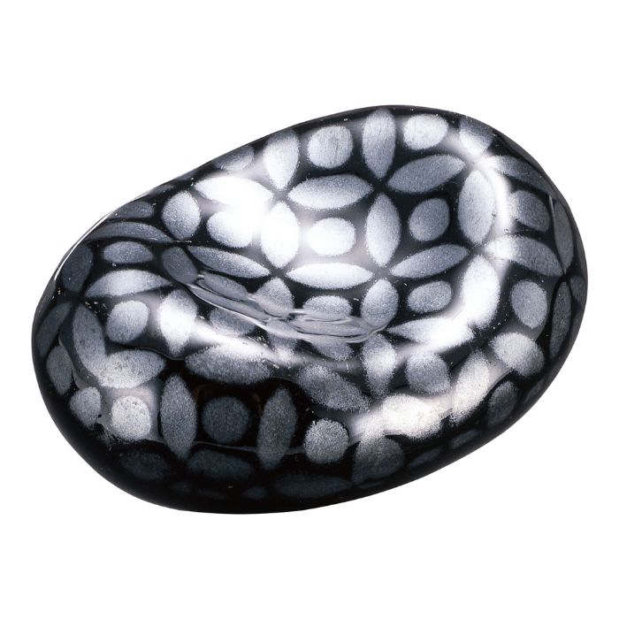 遠藤 銀彩裏七宝丸型箸置 T03-321