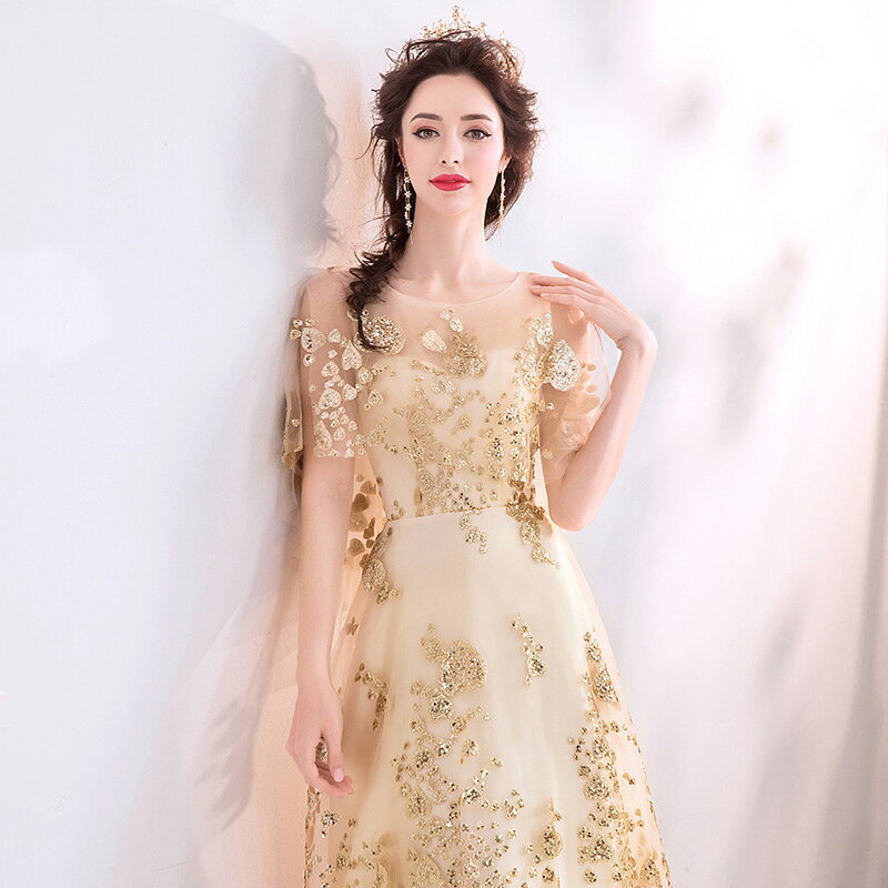 AddChicのカラードレス ウエディング 結婚式 二次会 花嫁 演奏会 ロング 大きいサイズ キラキラ 披露宴 ブライダル 発表会 パーティードレス 小さいサイズ ピアノ 挙式 イベント コンサート 送料無料｜アングル3