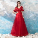パーティードレス ロング 袖あり カラードレス ウエディング 結婚式 二次会 花嫁 演奏会 大きいサイズ 披露宴 ブライダル 発表会 小さいサイズ ピアノ 挙式...