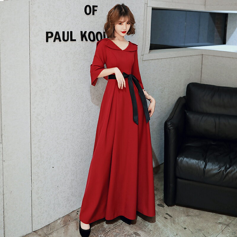 樂天商城 - カラードレス ウエディング 結婚式 二次会 花嫁 演奏会 ロング 大きいサイズ 披露宴 ブライダル 発表会 パーティードレス 小さいサイズ フォーマル 服 上品 ピアノ 挙式 イベント コンサート Aライン 赤 送料無料