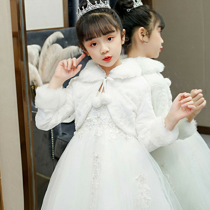 ボレロ 長袖 子供 フォーマル ショール ワンピース コート 子供服 結婚式 ピアノ発表会 演奏会 あったかい パーティー キッズ おしゃれ ケープ ドレス ジ...