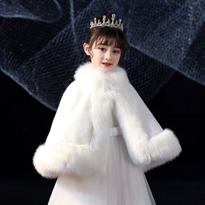 キッズ ボレロ 長袖 フォーマル 子供 ショール ワンピース コート 子供服 結婚式 ピアノ発表会 演奏会 あったかい パーティー キッズ おしゃれ ケープ ド...