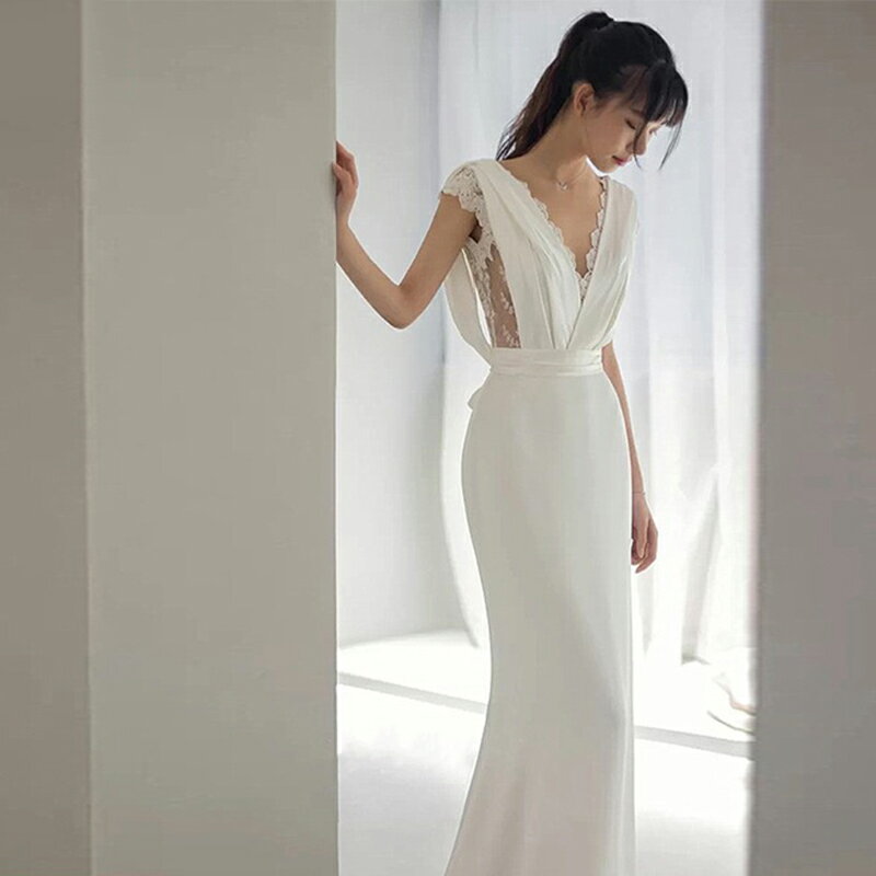 ウェディングドレス マーメイド 二次会 結婚式 花嫁 ノースリープ ブライダル 演奏会 披露宴 ロング 長袖 ウエディングドレス 発表会 コンサート セクシー 大きいサイズ フォーマル 前撮り パーティードレス 海外挙式 ピアノ 発表会 エレガント 送料無料