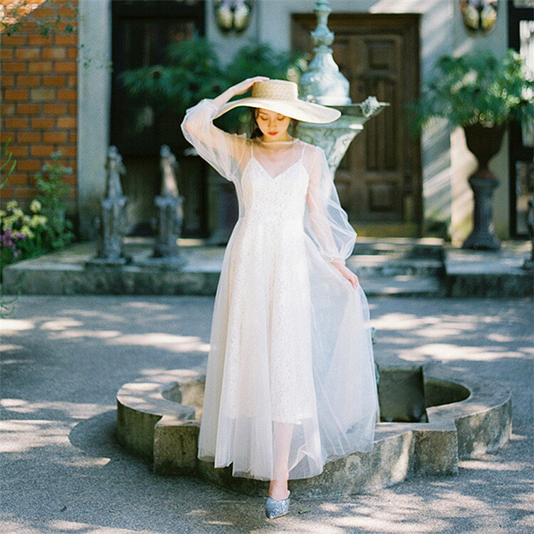 樂天商城 - ウェディングドレス 長袖 二次会 結婚式 花嫁 ブライダル 大きいサイズ フォーマル 演奏会 披露宴 ロング ウエディングドレス Vネック 発表会 コンサート 前撮り パーティードレス 海外挙式 ピアノ 発表会 小さいサイズ エレガント 送料無料