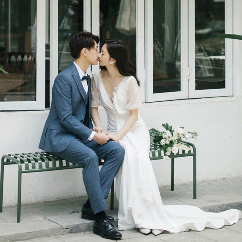 紙幣0枚収納可 ウェディングドレス マーメイド 大きいサイズ 二次会 結婚式 花嫁 パーティードレス 袖あり ブライダル 演奏会 披露宴 発表会 コンサート フォーマル 前撮り 海外挙式 ピアノ 小さいサイズ Vネック エレガント トレーン 送料無料 ネコポス便は送料無料