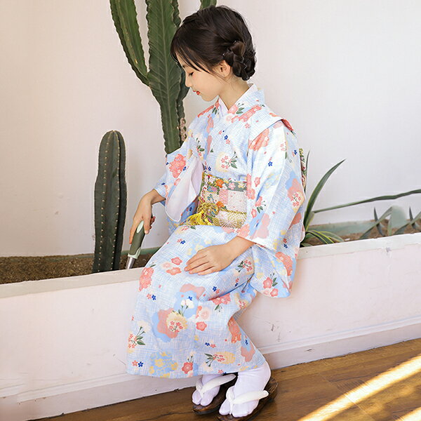 子供浴衣 キッズ浴衣 女の子 和装 和服 浴衣単品 子供 キッズ かわいい おしゃれ ...