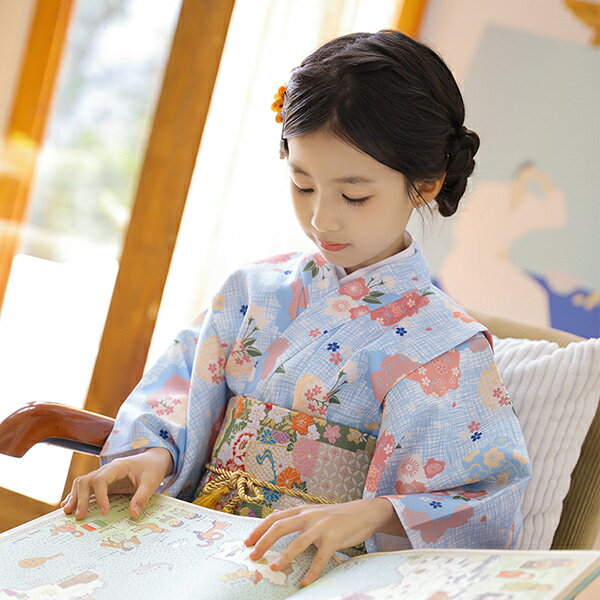 子供浴衣 キッズ浴衣 女の子 和装 和服 浴衣単品 子供 キッズ かわいい おしゃれ ...