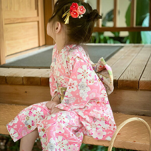 子供浴衣 キッズ浴衣 女の子 和装 和服 浴衣単品 子供 キッズ かわいい おしゃれ ...