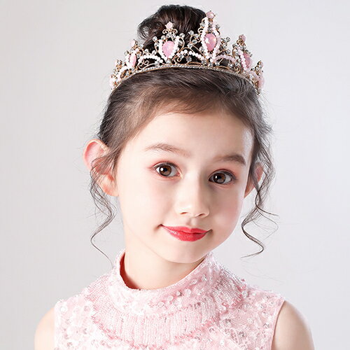 子供ヘッドドレス 髪飾り ティアラ クラウン ヘアアクセサリー ウェディング ゴー...