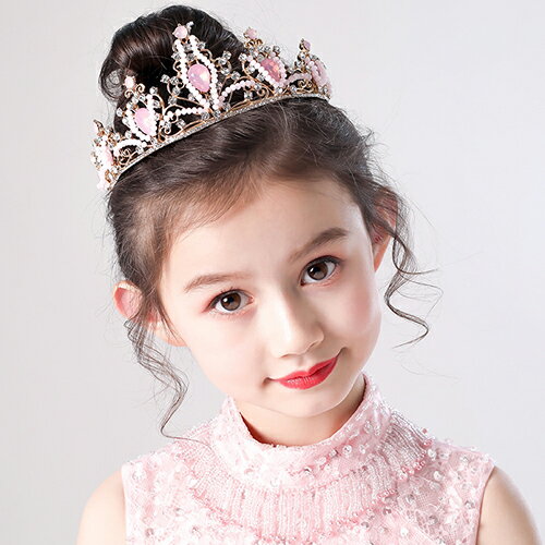 子供ヘッドドレス 髪飾り ティアラ クラウン ヘアアクセサリー ウェディング ゴー...