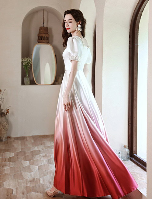 カラードレス ウエディング 結婚式 二次会 前撮り 花嫁 演奏会 ロング 大きいサイズ 披露宴 ブライダル 発表会 パーティードレス 小さいサイズ 花柄 ピアノ 挙式 イベント コンサート Aライン 送料無料