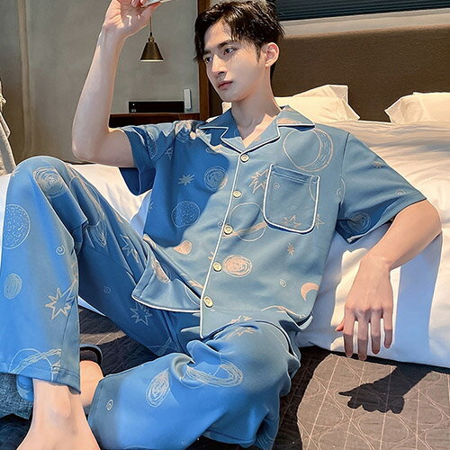 パジャマ ルームウェア パジャマ 綿 メンズ 上下セット 半袖 春 夏 涼しい ナイトウェア 部屋着 おしゃれ ギフト セットアップ かわいい 寝間着 寝巻き プレゼント お祝い 父の日 20代 30代 40代 送料無料