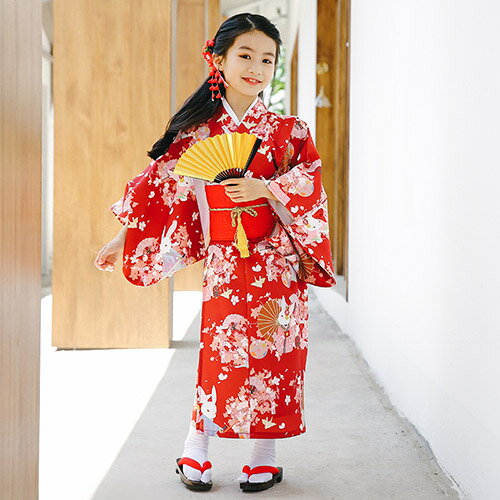 子供浴衣 浴衣単品 キッズ浴衣 女の子 和服 和装 着物 単品 子供 キッズ かわいい ...