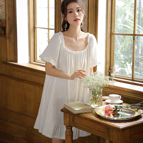 ルームウェア パジャマ 半袖 レディース ワンピース 夏 部屋着 ナイトウェア かわいい ギフト おしゃれ Vネック プレゼント お祝い 寝間着 ゆったり 寝巻...