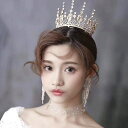 2点セット ウエディング ヘッドドレス クラウン イヤリング ピアス ブライダル 髪飾り ティアラ 花嫁 演奏会 パーティー 二次会 ヘアアクセサリー 発表会 ...