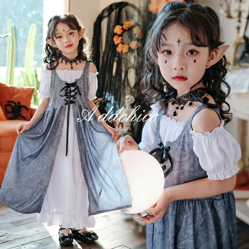 樂天商城 - 子供服 ハロウィン コスプレ 魔女 魔法使い ウィッチ マジシャン キッズ 女の子 衣装 学園祭 仮装 コスチューム 文化祭 かわいい 大きいサイズ イベント 演出服 ハロウィン衣装 cosplay 変装 演劇