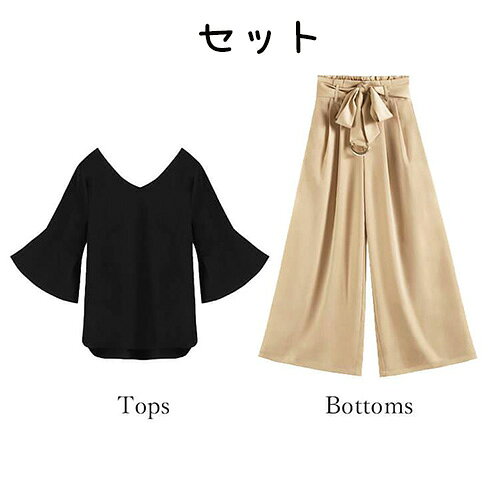 AddChicのパーティードレス パンツドレス セットアップ パンツスーツ ワイドパンツ ピアノ発表会 カジュアル お呼ばれ 結婚式 二次会 演奏会 大きいサイズ 披露宴 ブライダル 発表会 同窓会 女子会 挙式 イベント コンサート フォーマル 大人 上品 20代 30代 40代｜アングル3