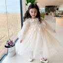 子供 ワンピース キッズ 子ども服 女の子 韓国子供服 女の子 フォーマル ドレス ピアノ 発表会 チュール 長袖 説明会 可愛い 春 夏 秋 通学 通園 幼稚...