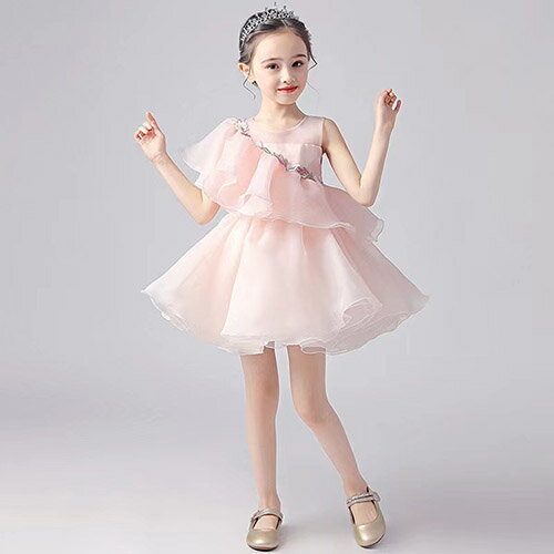 樂天商城 - 子供ドレス キッズドレス プリンセスドレス 白 ワンピース 女の子 キッズ ピアノ 発表会 演奏会 結婚式 七五三 誕生日 パーティー フォーマル カジュアル 夏 かわいい 子供服 ナチュラル ジュニア ガールズ 100-160cm 3歳 4歳 5歳 6歳 7歳 8歳 9歳 10歳 ピンク