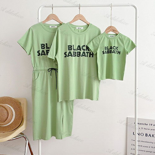 親子ペア お揃い tシャツ ワンピース 綿 コ...の紹介画像3