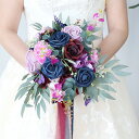 ブーケ 造花 ウエディングブーケ ばら 花嫁 フラワー 結婚式 ブライダルブーケ 造花ブーケ 二次会 贈答品 花束 披露宴 撮影道具 インテリア キレイ 上品 イベント 祝日 敬老の日 母の日 送別 出産 新年 卒業 引越し