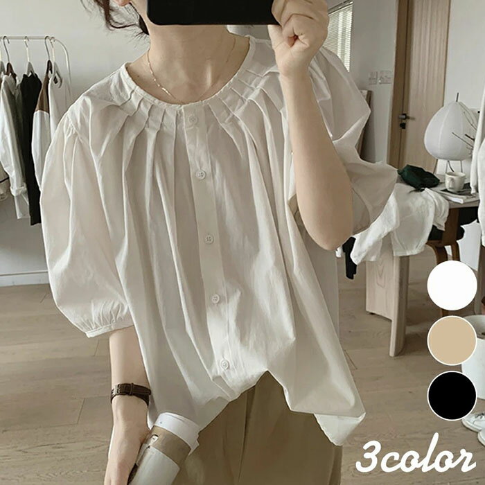 短袖 - シャツ ブラウス レディース 半袖 春 夏 トップス 大きいサイズ 白 セレモニー フォーマル 着痩せ 体型カバー ゆったり 無地 薄手 上品 OL通勤 ファッション シンプルな きれいめ おしゃれ エレガント カジュアル 20代 30代 40代 フォーマルブラウス
