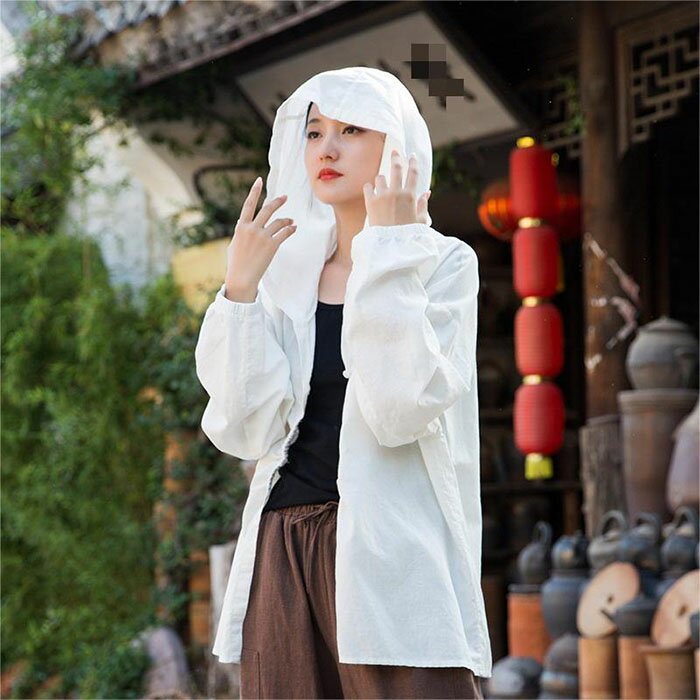 Linen, Hemp - カーディガン 春夏 綿麻 ジャケット レディース 長袖 UVカット カーデ 大きいサイズ 体型カバー 無地 トップス 前開き 着痩せ おしゃれ 紫外線対策 冷房対策 日焼け防止 薄手 OL通勤 母の日 プレゼント 贈り物 20代 30代 40代 50代 リネン カーディガン