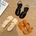 サンダル レディース ヒール ぺたんこ 大きいサイズ 靴 シューズ ローヒール 夏 ゴムサンダル 小さいサイズ 歩きやすい ストラップ おしゃれ ビーチ 痛くな...