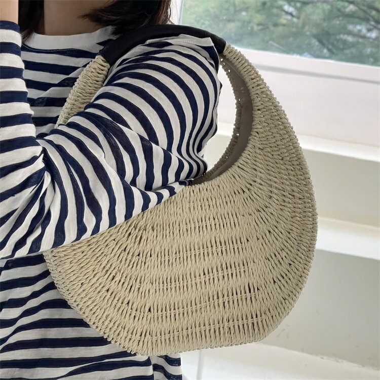 Handbag Type - レディース バック バッグ 鞄 かばん カバン レディース トートバッグ 草編みバッグ 手提げバッグ 肩掛け 麦わらバッグ バッグ 通勤 おしゃれ 大人 お出かけ かわいい 旅行 海 ビーチ 夏 リゾート 送料無料