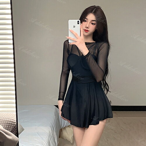 レディース 2点セット 水着 ワンピース オールインワン パッドつき ワイヤー入り 長袖 レディース 体型カバー 日焼け防止 速乾 ストレッチ 水着 ママ水着 温泉 夏 海 ビーチ 海水浴 スイミング シンプル 着痩せ 20代 30代 40代