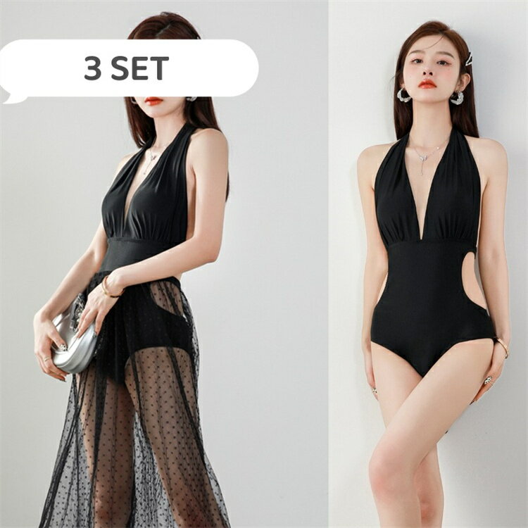 Rakuten - 【★半額限定★スーパーSALE期間中】水着 ビキニ 3点セット レディース タンキニ トップス 体型カバー水着 セクシー 温泉 夏 海 ビーチ 海水浴 スイミング おしゃれ 可愛い 着痩せ 20代 30代