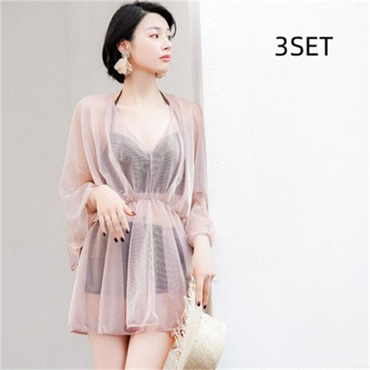 樂天商城 - 水着 ビキニ 3点セット レディース タンキニ トップス 長袖 体型カバー水着 セクシー 温泉 夏 海 ビーチ 海水浴 スイミング おしゃれ 可愛い 着痩せ 20代 30代 40代