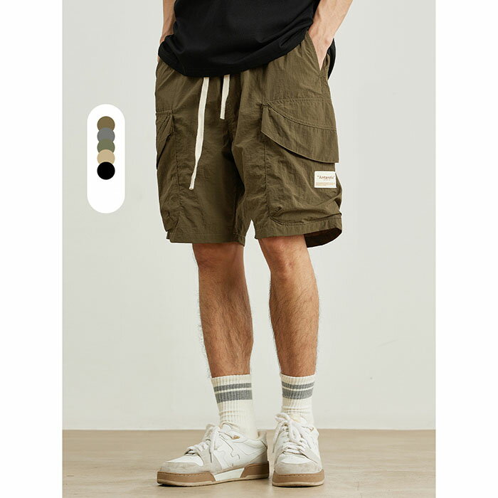 Jersey Pants - ハーフパンツ メンズ カーゴパンツ ゆったり 接触冷感 速乾 短パン 5分丈 ショートパンツ 大きいサイズ 春 夏 スポーツ ランニング ジャージ シンプル ファッション デイリー イージー ボトムス パンツ さわやか 彼氏 父の日 ギフト 贈り物 プレゼント カジュアルパンツ