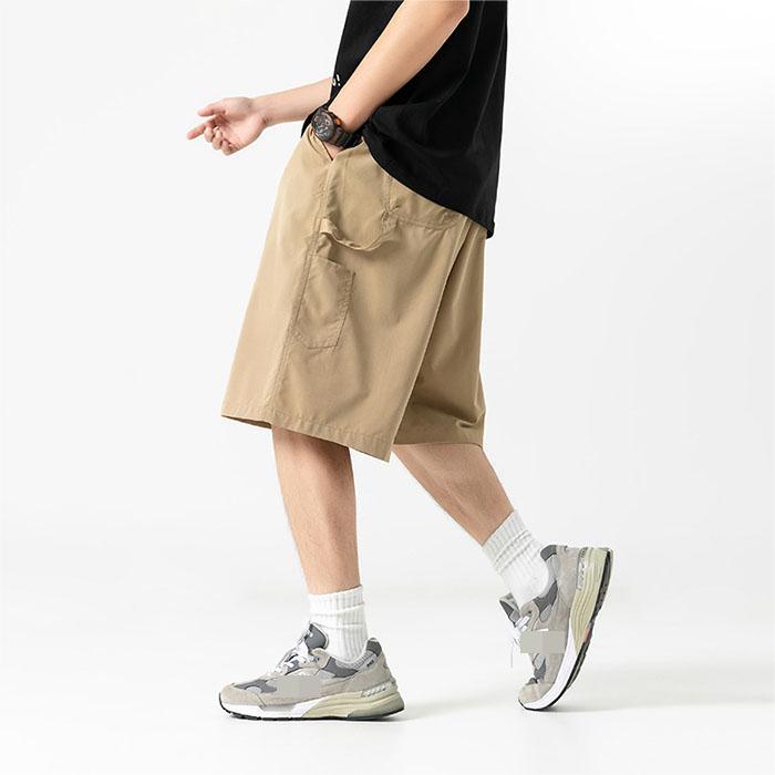 Jersey Pants - メンズ カーゴパンツ ハーフパンツ ゆったり 春 夏 スポーツ ランニング ジャージ ポケット付き ストレッチ ショートパンツ 大きいサイズ 短パン 5分丈 トレーニングウェア パンツ シンプル カジュアル 彼氏 父の日 ギフト 贈り物 プレゼント イージーパンツ