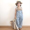 サロペット デニムパンツ ジーパン パンツ 子供服 女の子 綿 キッズ 夏服 ジュニア 親子ペアルック 大人 親子ペア 親子お揃い服 女児 子ども レジャー 旅行 おしゃれ 可愛い 90-140cm 2歳 3歳 4歳 5歳 6歳 7歳 8歳